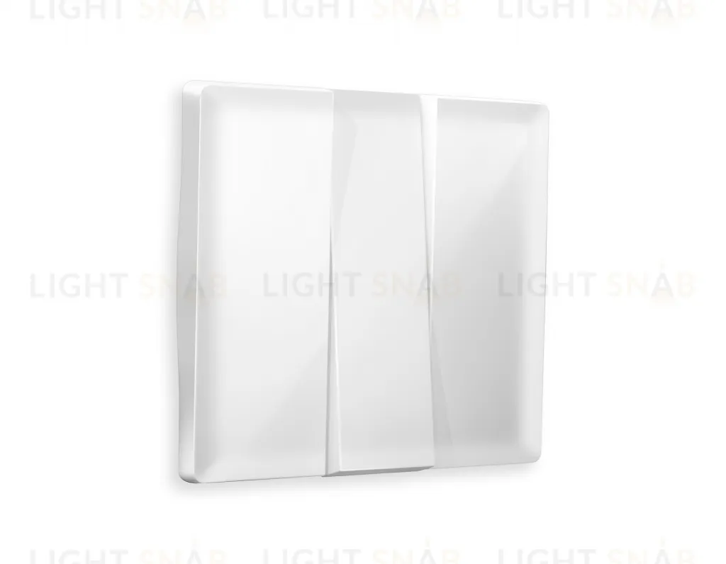 Лицевая панель ALFA (Белый глянец) для 3-клавишных выключателей QUANT AP1050 AP1050