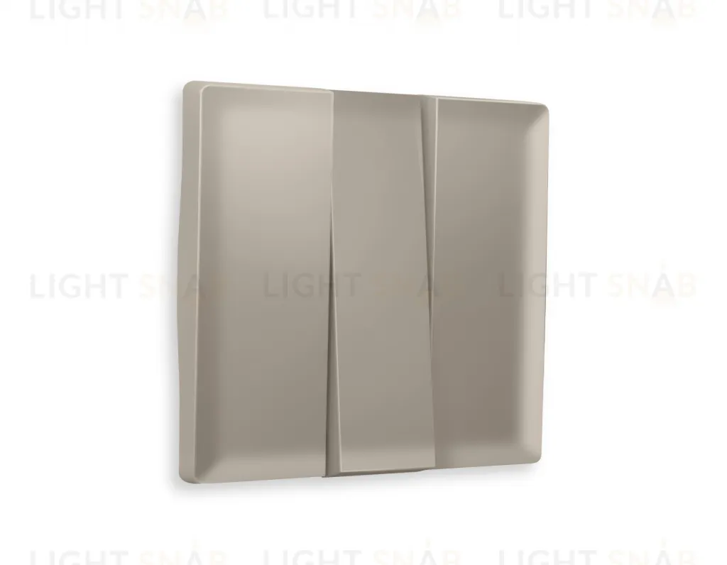 Лицевая панель ALFA (Серо-бежевый матовый) для 3-клавишных выключателей QUANT AP3650 AP3650