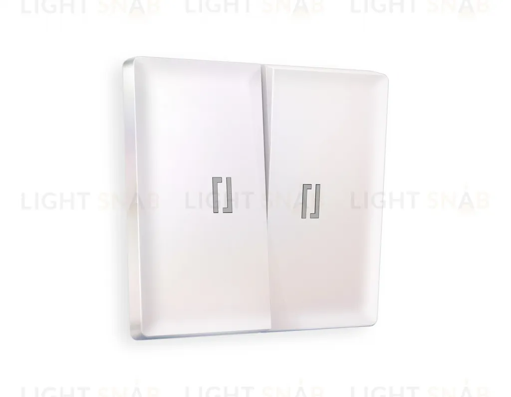 Лицевая панель ALFA (Жемчуг) для 2-клавишных выключателей с подсветкой QUANT AP2040 AP2040