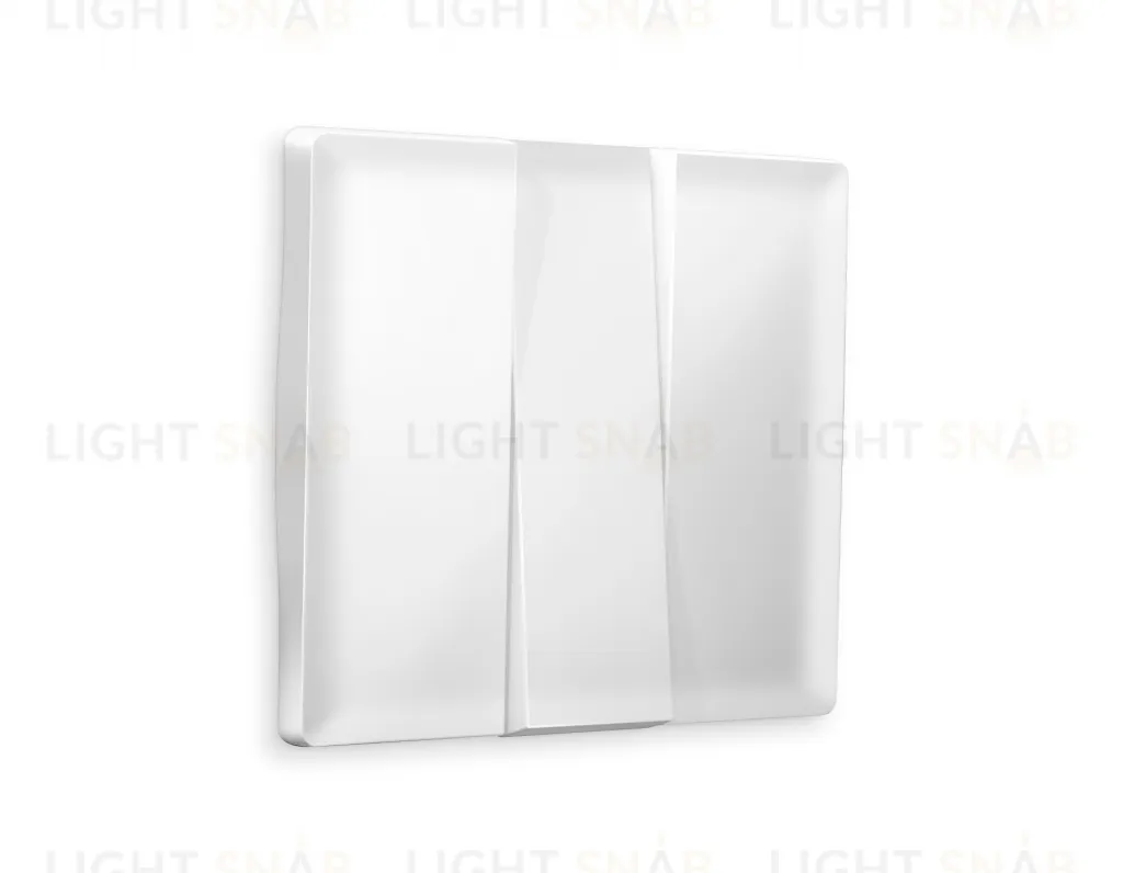 Лицевая панель ALFA (Белый матовый) для 3-клавишных выключателей QUANT AP1250 AP1250