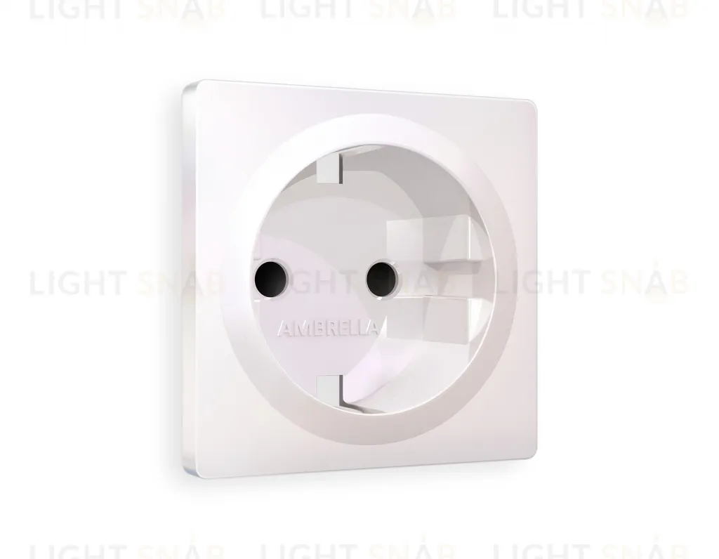 Лицевая панель ALFA (Жемчуг) для электрической розетки с заземлением со шторками QUANT AP2070 AP2070