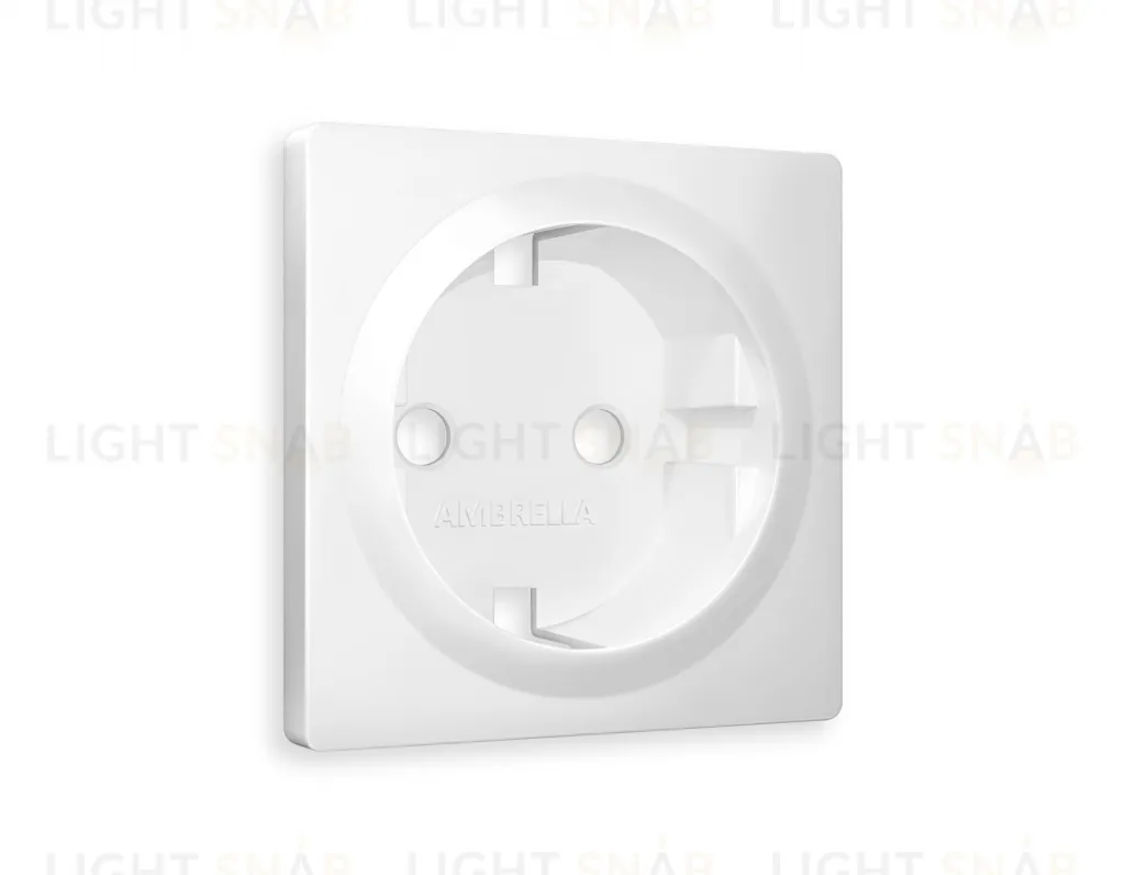 Лицевая панель ALFA (Белый матовый) для электрической розетки с заземлением QUANT AP1260 AP1260