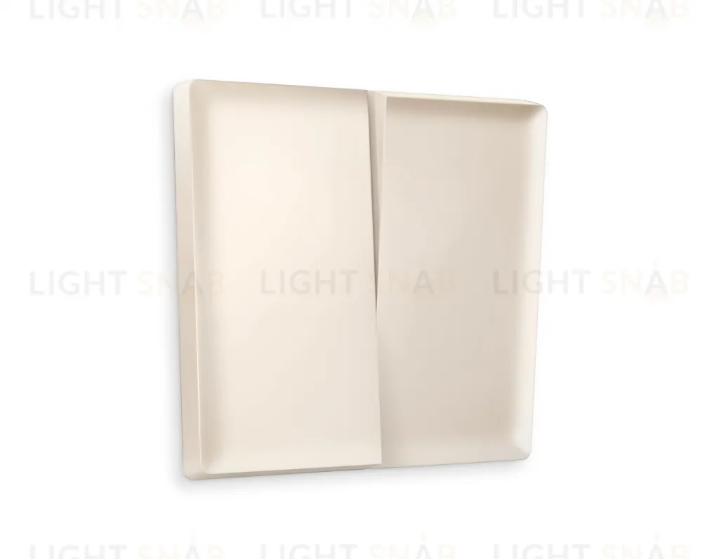 Лицевая панель ALFA (Бежевый матовый) для 2-клавишных выключателей QUANT AP3230 AP3230