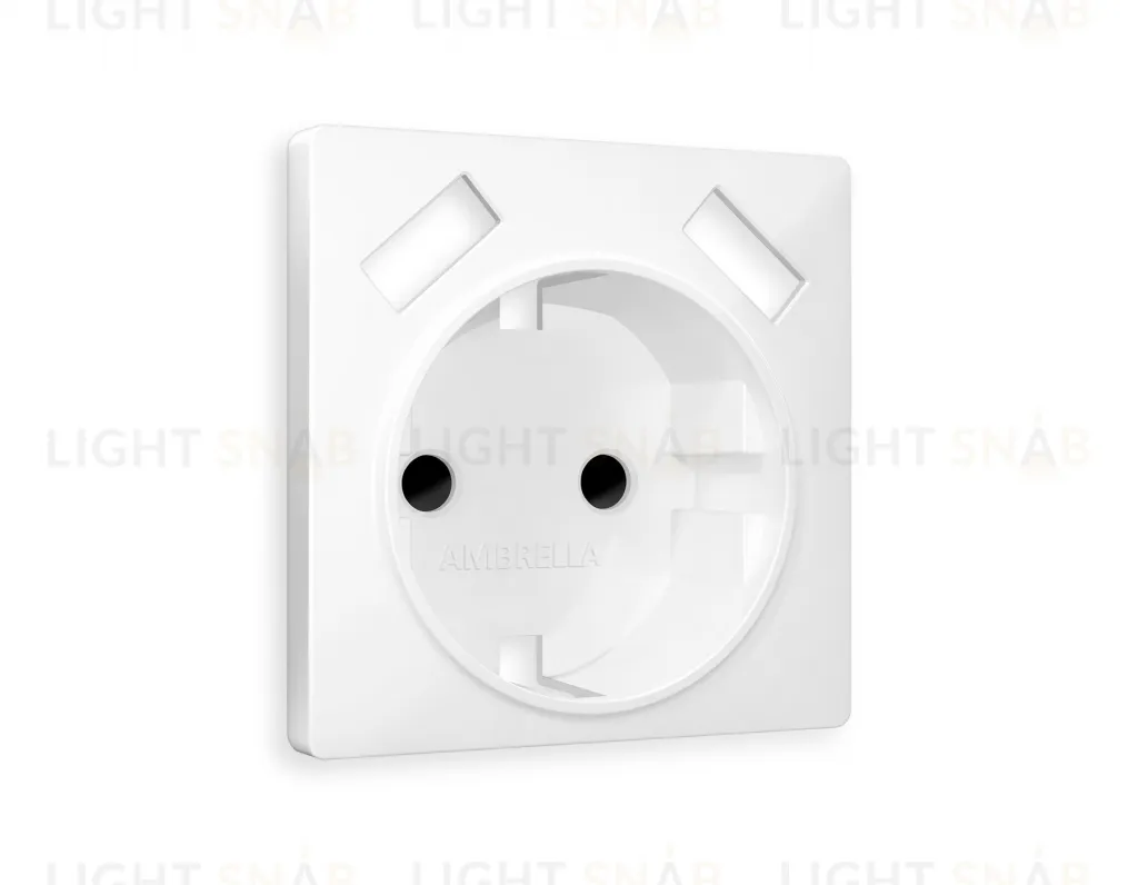 Лицевая панель ALFA (Белый матовый) для электрической розетки с заземлением со шторками 2USB тип A+A QUANT AP1290 AP1290