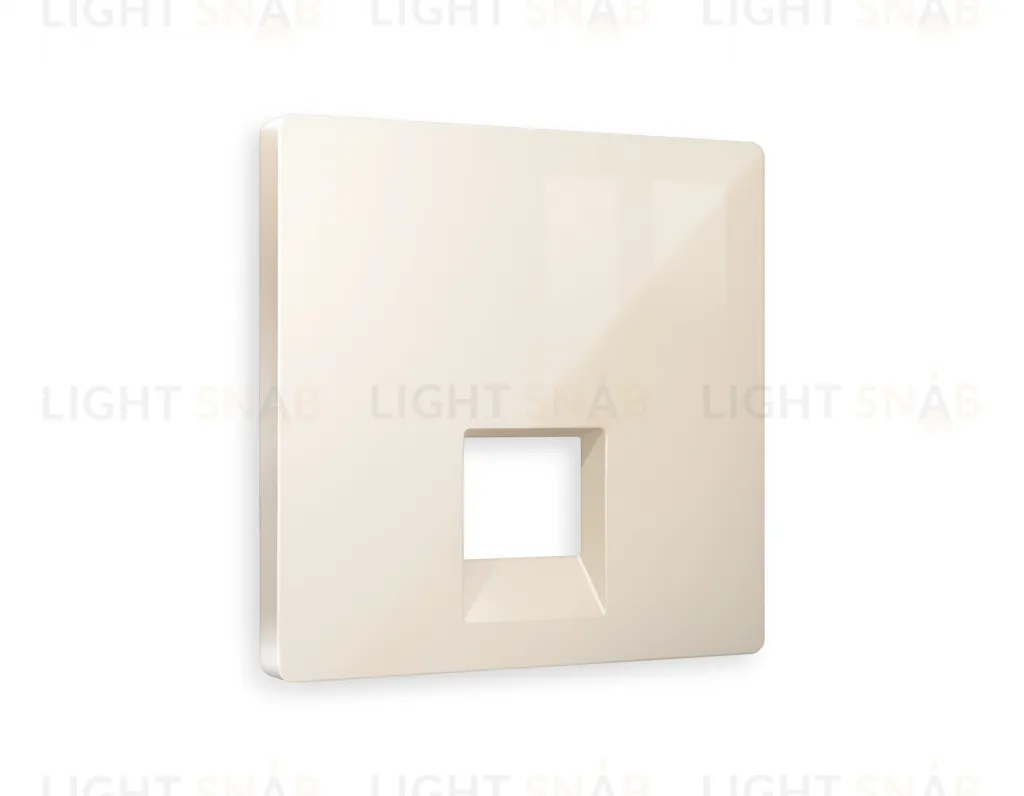 Лицевая панель ALFA (Бежевый глянец) для компьютерной/телефонной розетки RJ-45/RJ-11 QUANT AP3120 AP3120