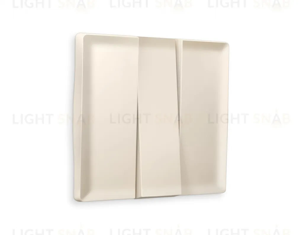 Лицевая панель ALFA (Бежевый матовый) для 3-клавишных выключателей QUANT AP3250 AP3250