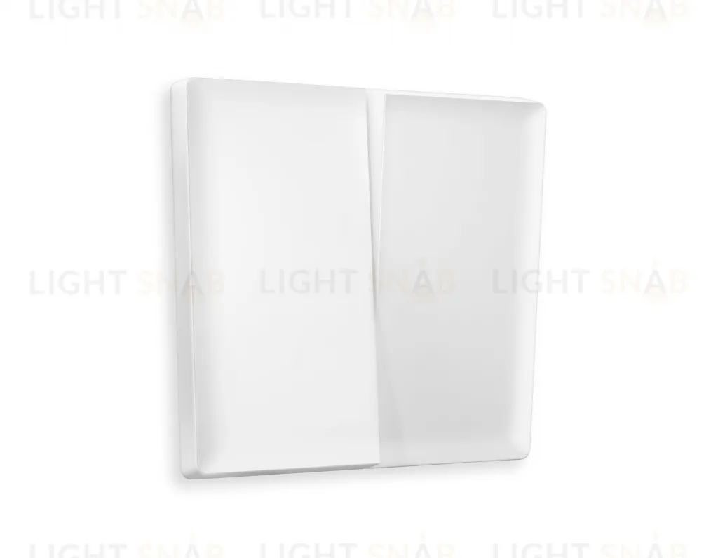 Лицевая панель ALFA (Белый матовый) для 2-клавишных выключателей QUANT AP1230 AP1230