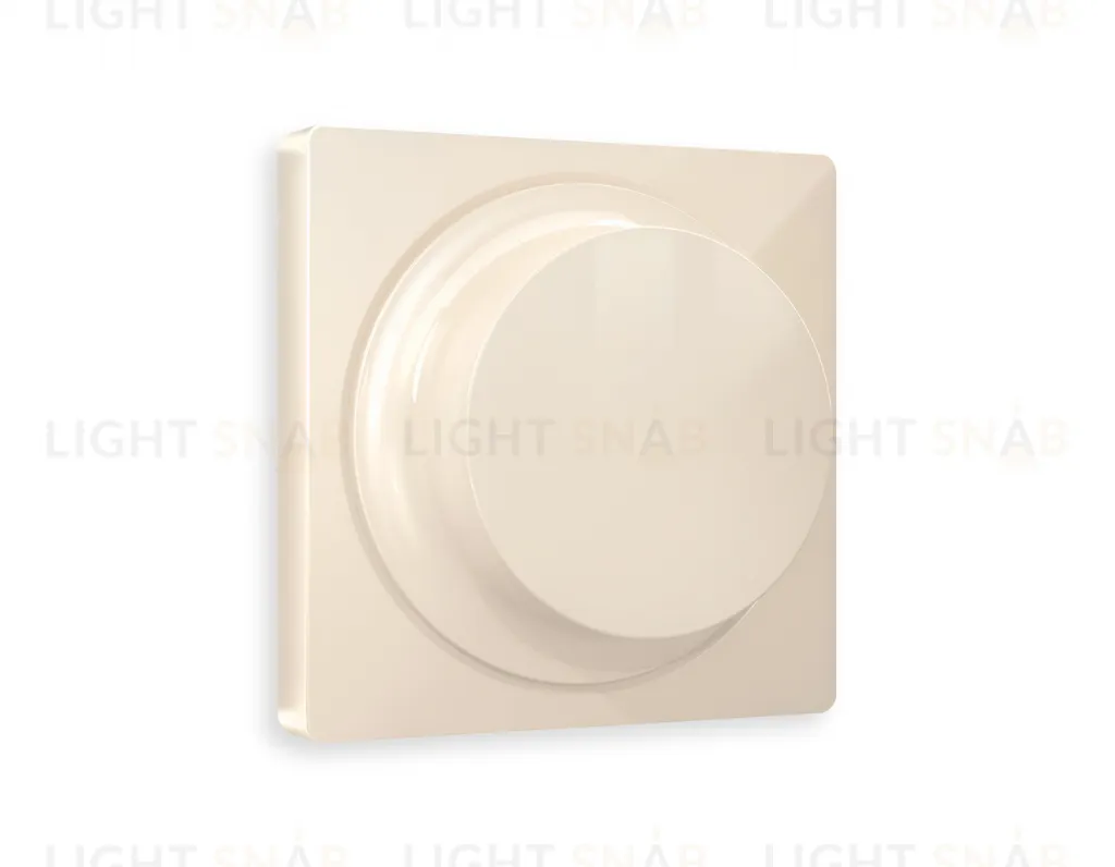 Лицевая панель ALFA (Бежевый глянец) для светорегулятора универсального QUANT AP3055 AP3055