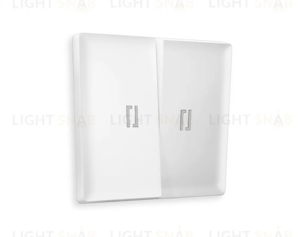 Лицевая панель ALFA (Белый матовый) для 2-клавишных выключателей с подсветкой QUANT AP1240 AP1240