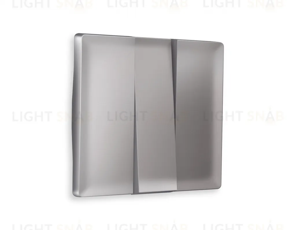 Лицевая панель ALFA (Сталь матовый) для 3-клавишных выключателей QUANT AP5050 AP5050