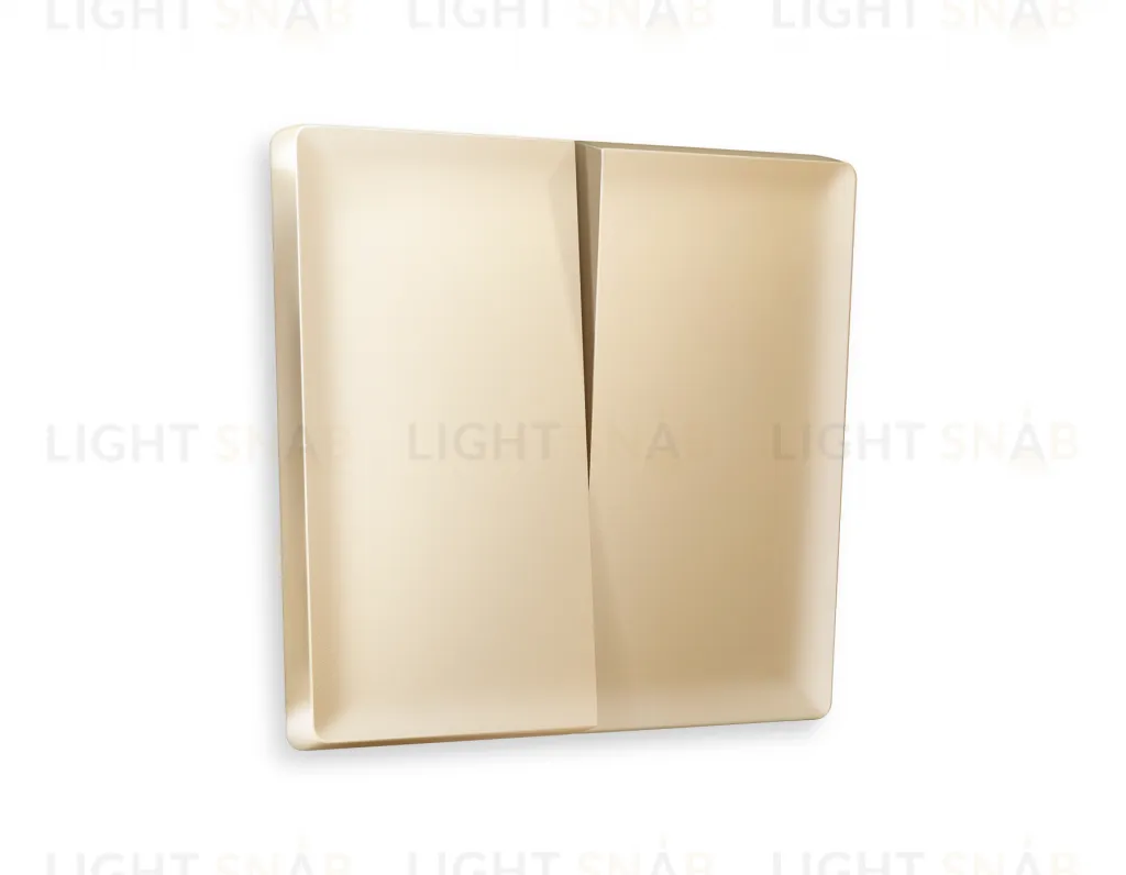 Лицевая панель ALFA (Шампань) для 2-клавишных выключателей QUANT AP6030 AP6030