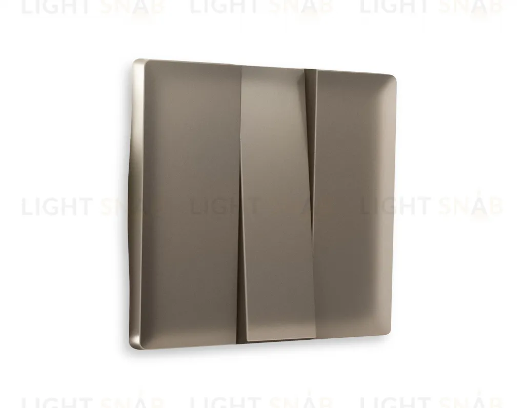 Лицевая панель ALFA (Темная бронза матовый) для 3-клавишных выключателей QUANT AP6350 AP6350