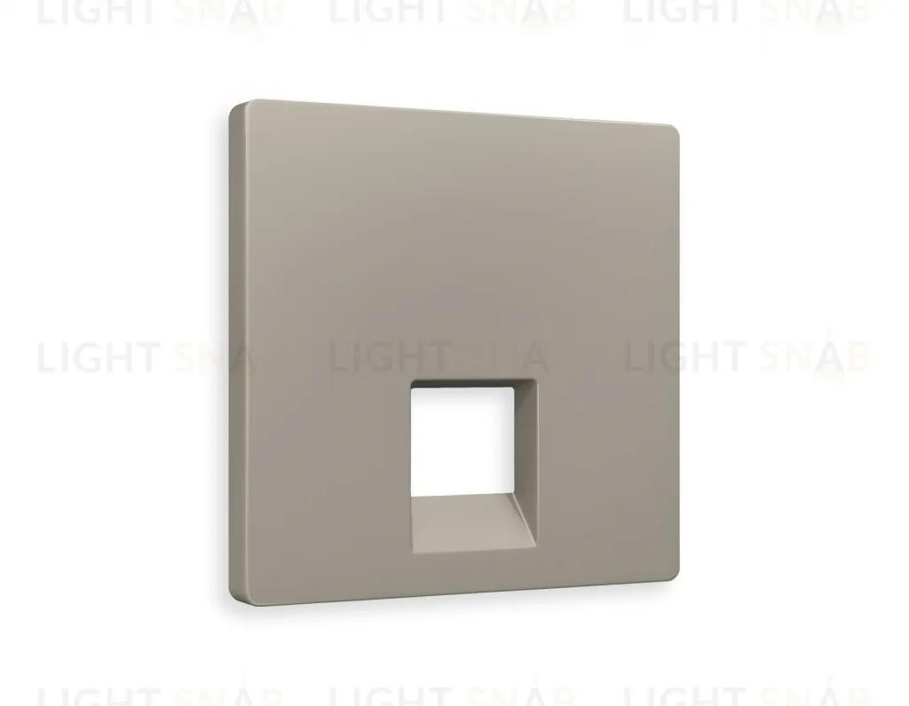 Лицевая панель ALFA (Серо-бежевый матовый) для компьютерной/телефонной розетки RJ-45/RJ-11 QUANT AP3720 AP3720