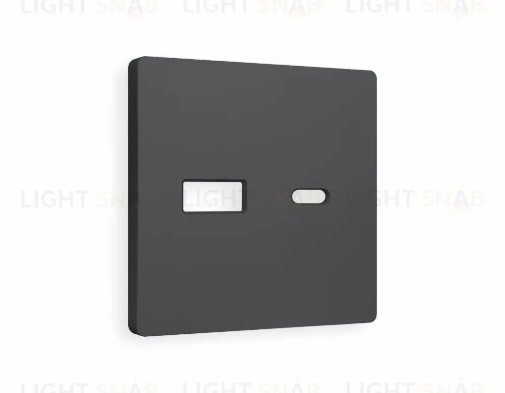 Лицевая панель ALFA (Графит Мягкое касание) для розетки 2USB тип A+C QUANT AP9110 AP9110