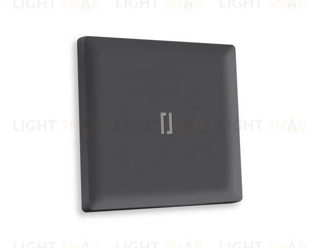 Лицевая панель ALFA (Графит Мягкое касание) для 1-клавишных выключателей с подсветкой QUANT AP9020 AP9020