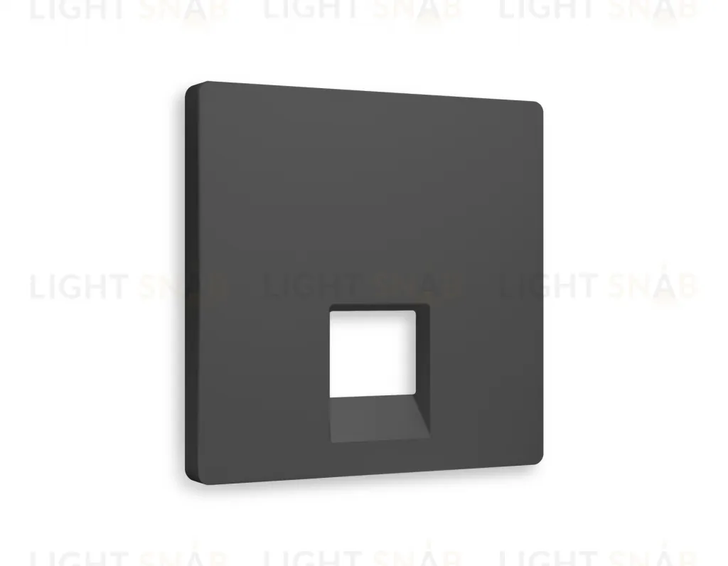 Лицевая панель ALFA (Графит Мягкое касание) для компьютерной/телефонной розетки RJ-45/RJ-11 QUANT AP9120 AP9120