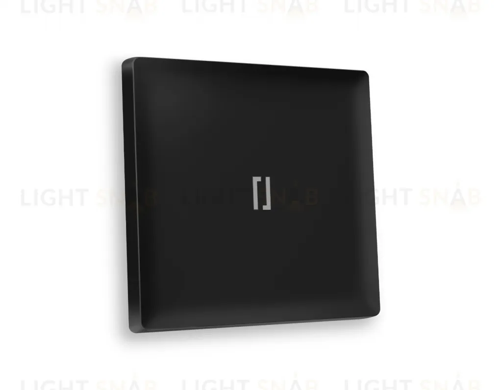 Лицевая панель ALFA (Черный матовый) для 1-клавишных выключателей с подсветкой QUANT AP8020 AP8020