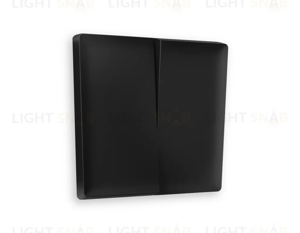 Лицевая панель ALFA (Черный матовый) для 2-клавишных выключателей QUANT AP8030 AP8030