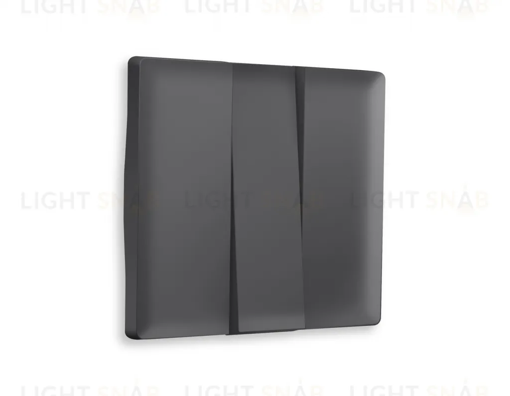 Лицевая панель ALFA (Графит Мягкое касание) для 3-клавишных выключателей QUANT AP9050 AP9050