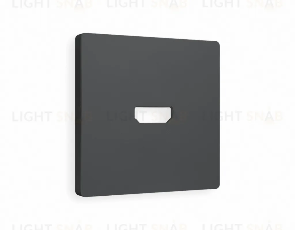 Лицевая панель ALFA (Графит Мягкое касание) для HDMI розетки QUANT AP9140 AP9140