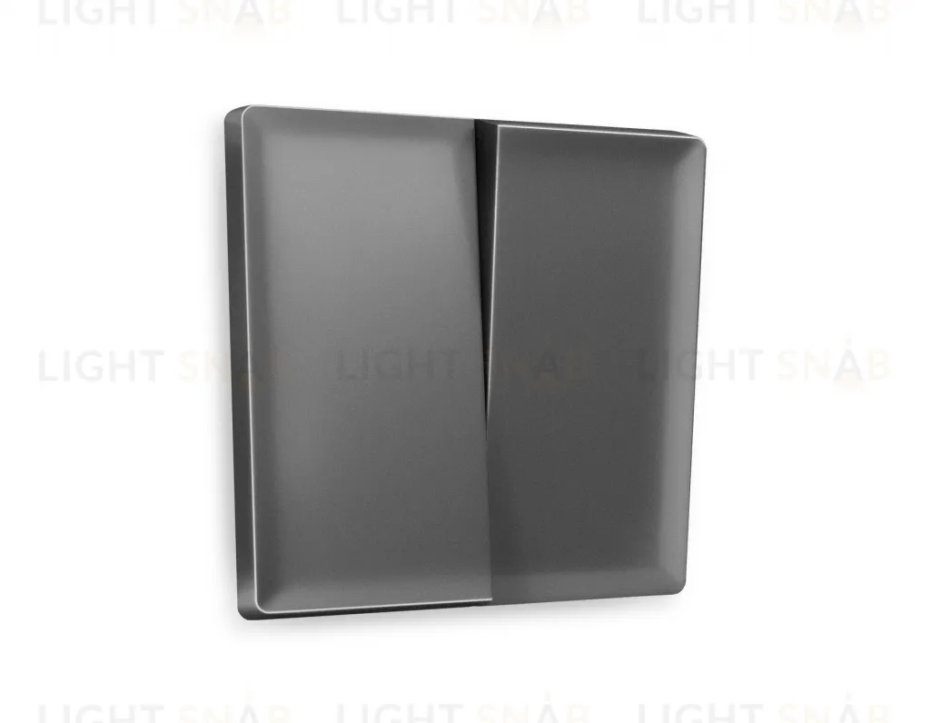 Лицевая панель ALFA (Антрацит серый) для 2-клавишных выключателей QUANT AP6530 AP6530