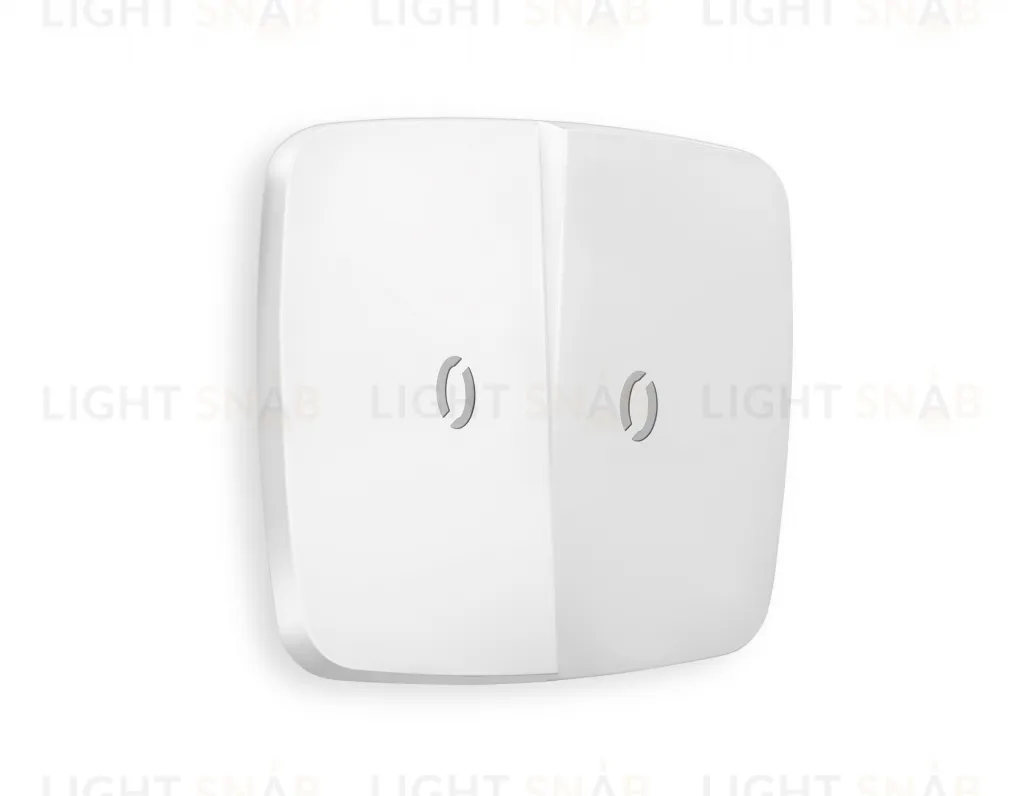 Лицевая панель OMEGA (Белый матовый) для 2-клавишных выключателей с подсветкой QUANT OP1240 OP1240