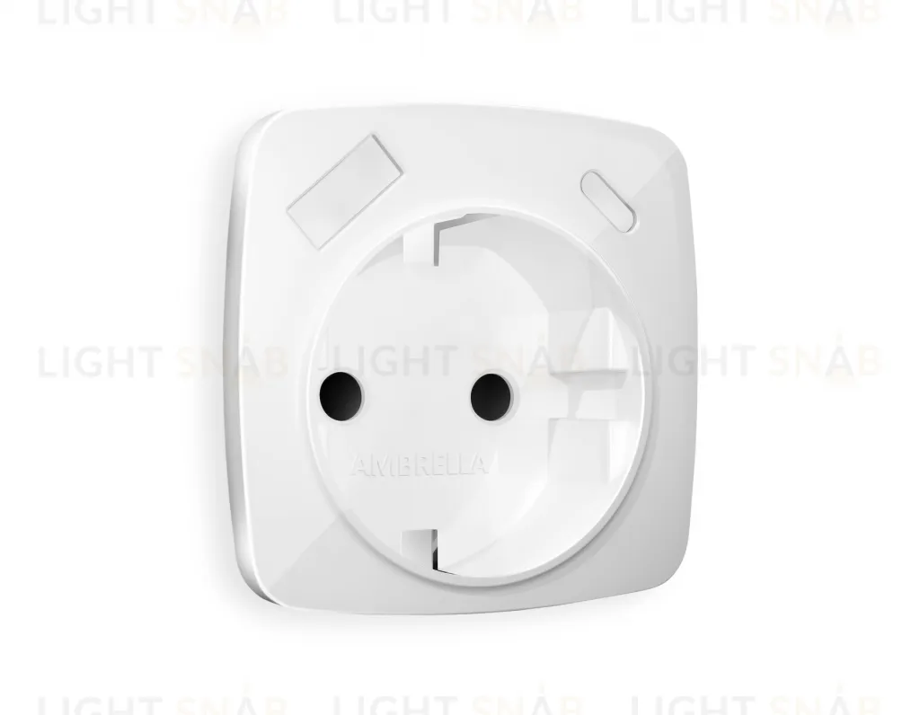 Лицевая панель OMEGA (Белый глянец) для электрической розетки с заземлением со шторками 2USB тип A+C QUANT OP1100 OP1100