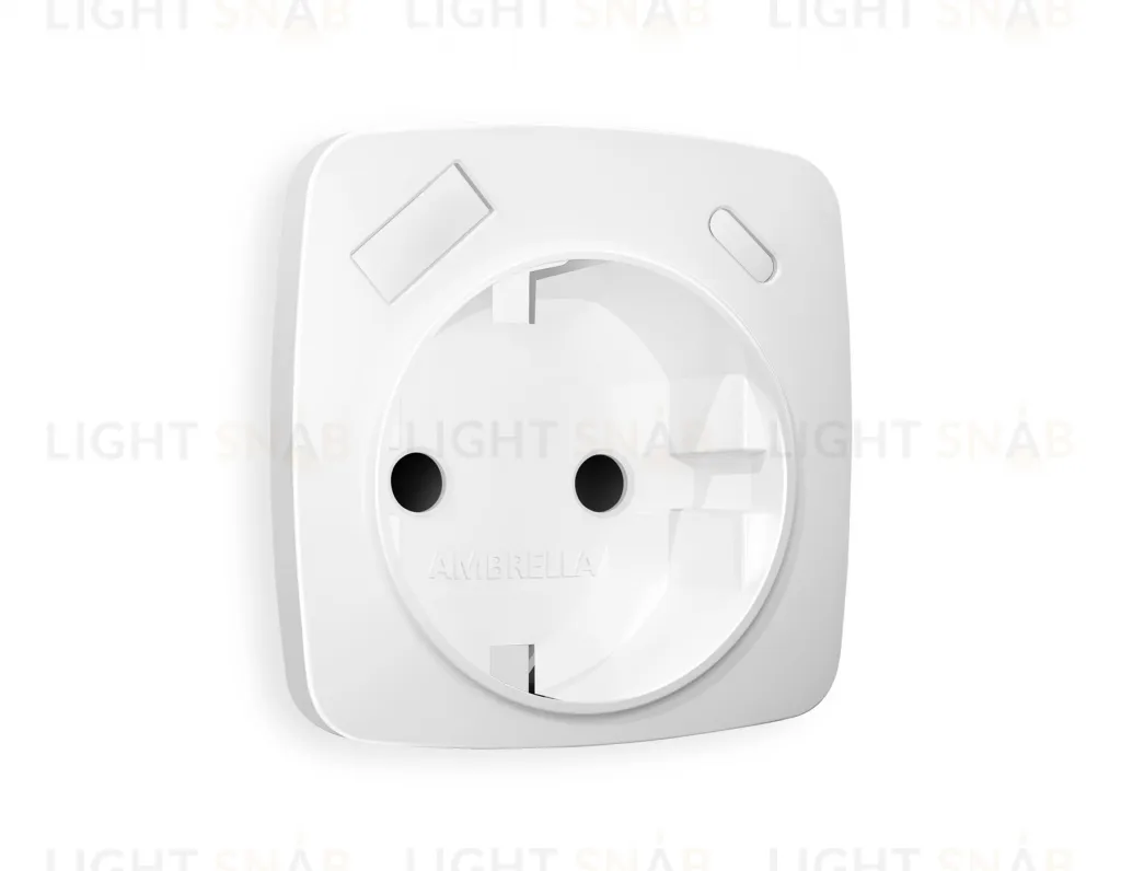 Лицевая панель OMEGA (Белый матовый) для электрической розетки с заземлением со шторками 2USB тип A+C QUANT OP1300 OP1300