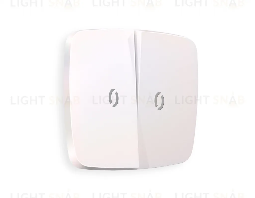 Лицевая панель OMEGA (Жемчуг) для 2-клавишных выключателей с подсветкой QUANT OP2040 OP2040