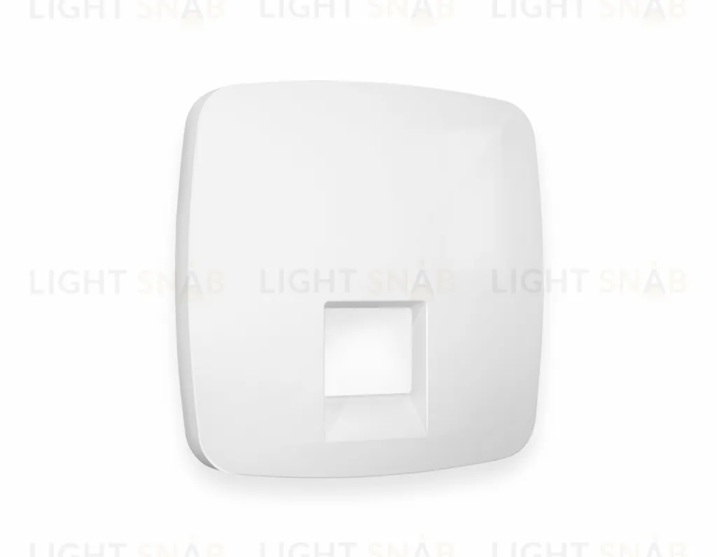 Лицевая панель OMEGA (Белый глянец) для компьютерной/телефонной розетки RJ-45/RJ-11 QUANT OP1120 OP1120