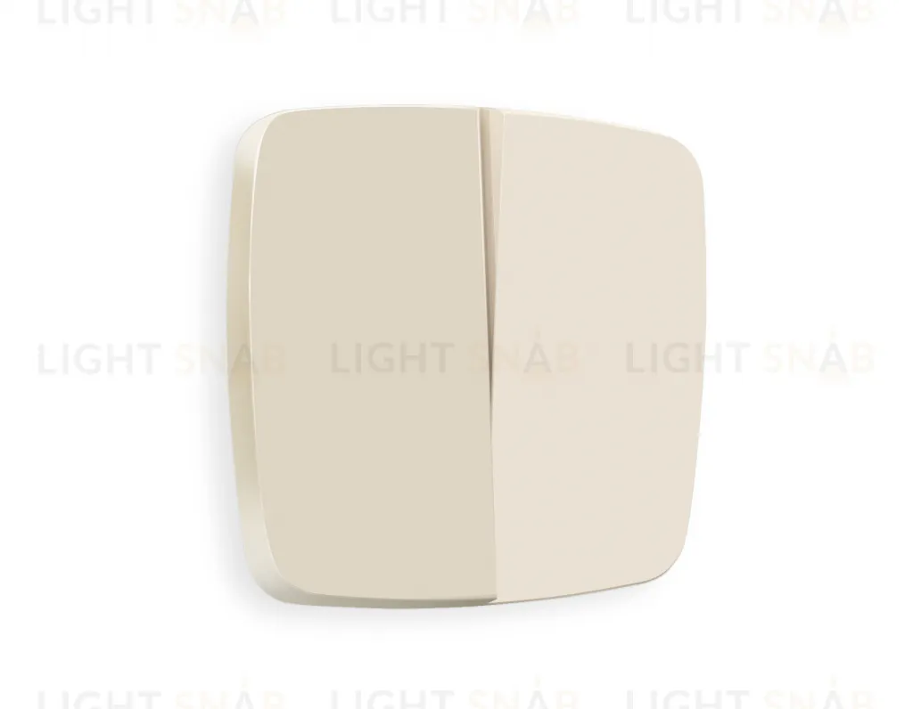 Лицевая панель OMEGA (Бежевый матовый) для 2-клавишных выключателей QUANT OP3230 OP3230