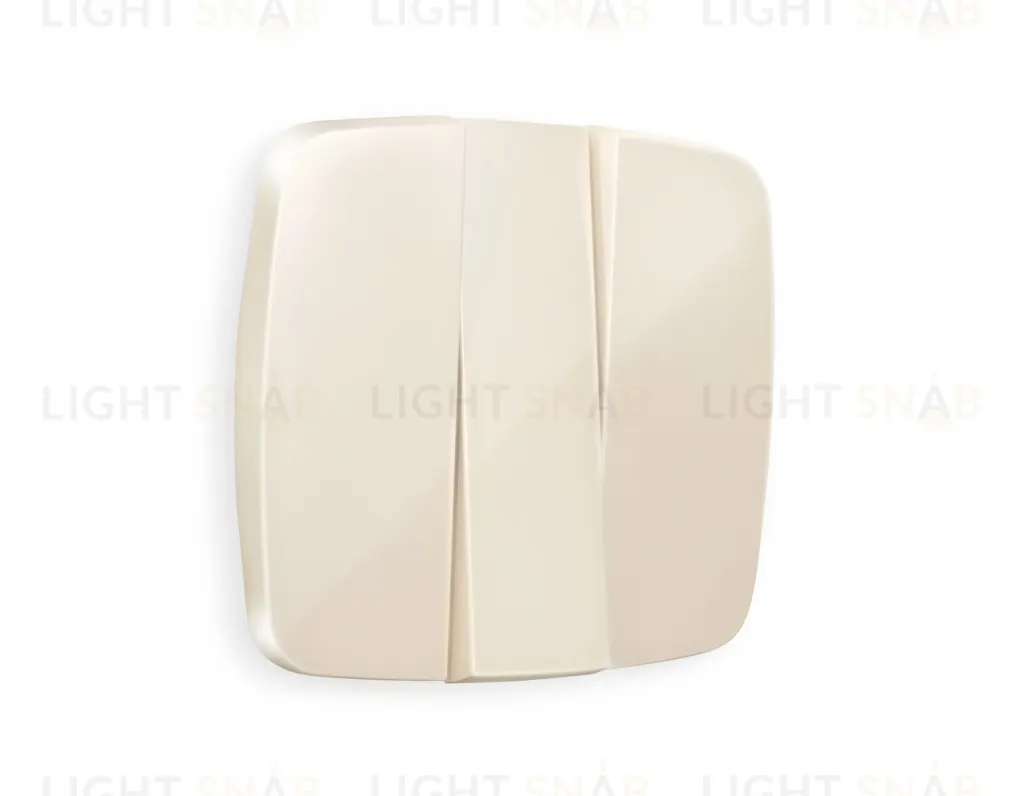 Лицевая панель OMEGA (Бежевый глянец) для 3-клавишных выключателей QUANT OP3050 OP3050