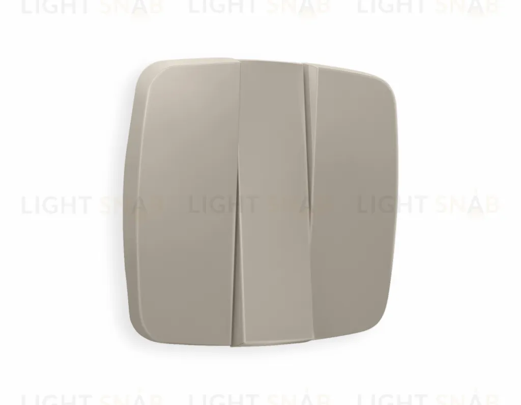 Лицевая панель OMEGA (Серо-бежевый матовый) для 3-клавишных выключателей QUANT OP3650 OP3650