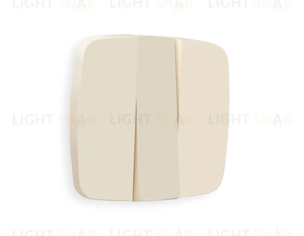 Лицевая панель OMEGA (Бежевый матовый) для 3-клавишных выключателей QUANT OP3250 OP3250