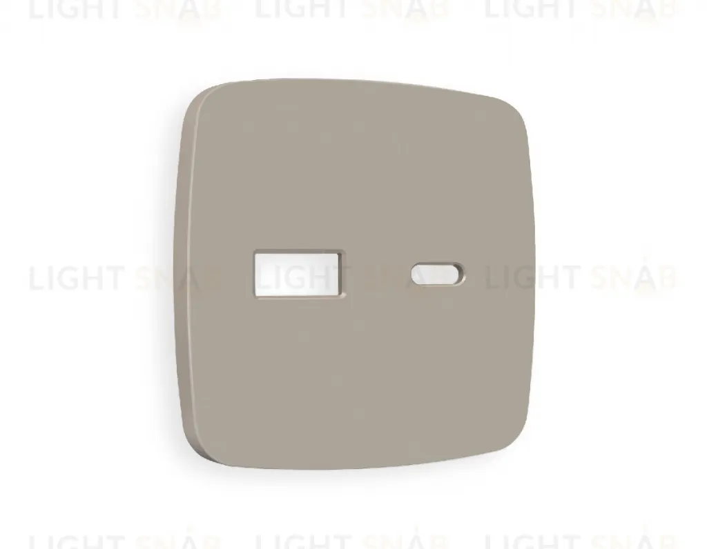 Лицевая панель OMEGA (Серо-бежевый матовый) для розетки 2USB тип A+C QUANT OP3710 OP3710