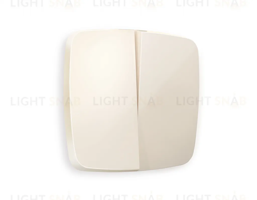 Лицевая панель OMEGA (Бежевый глянец) для 2-клавишных выключателей QUANT OP3030 OP3030