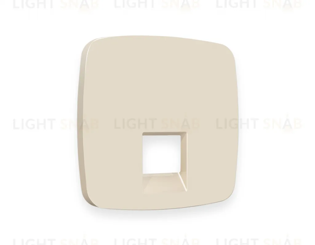 Лицевая панель OMEGA (Бежевый матовый) для компьютерной/телефонной розетки RJ-45/RJ-11 QUANT OP3320 OP3320