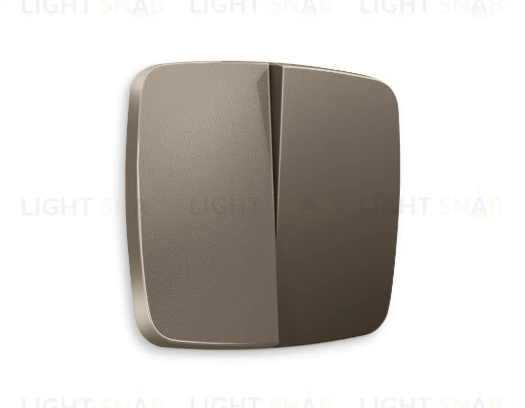 Лицевая панель OMEGA (Темная бронза матовый) для 2-клавишных выключателей QUANT OP6330 OP6330