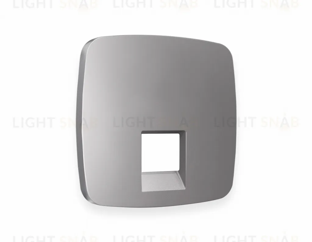 Лицевая панель OMEGA (Сталь матовый) для компьютерной/телефонной розетки RJ-45/RJ-11 QUANT OP5120 OP5120