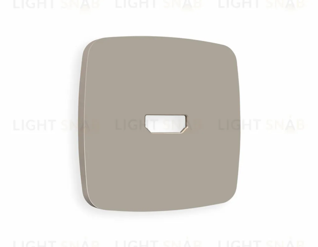 Лицевая панель OMEGA (Серо-бежевый матовый) для HDMI розетки QUANT OP3740 OP3740