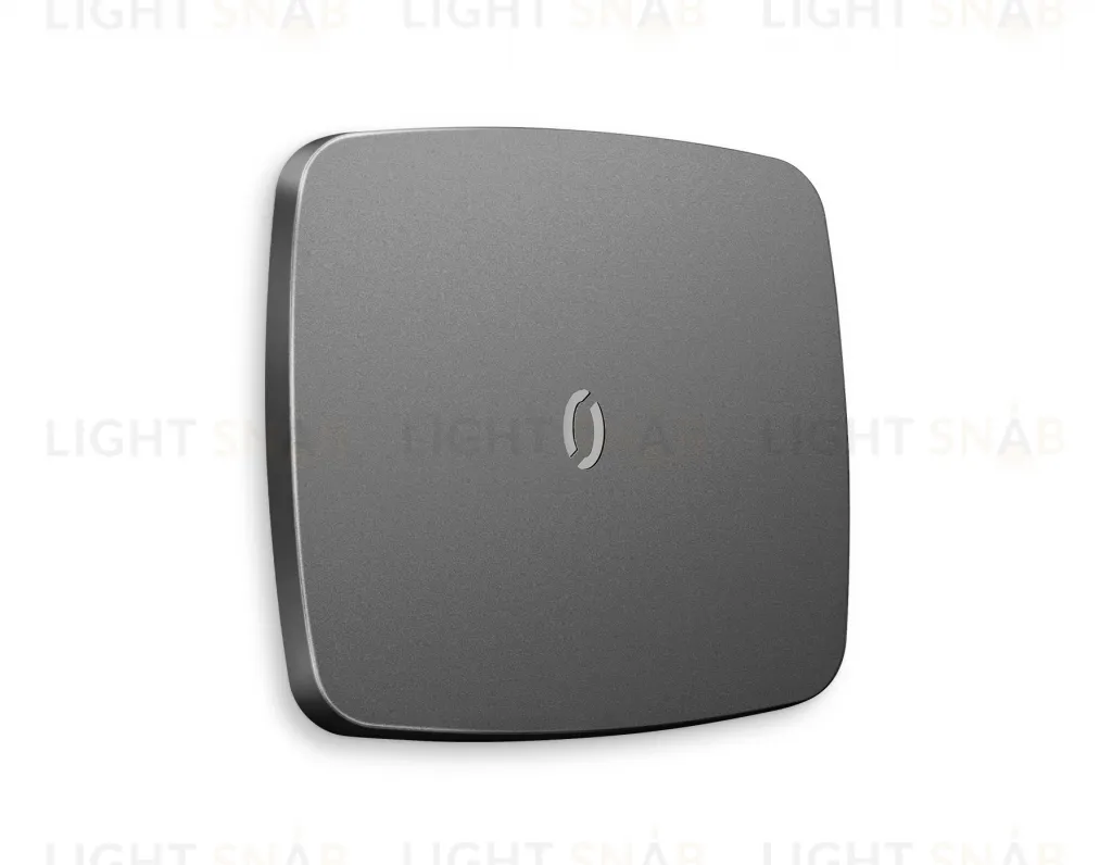 Лицевая панель OMEGA (Антрацит серый) для 1-клавишных выключателей с подсветкой QUANT OP6520 OP6520