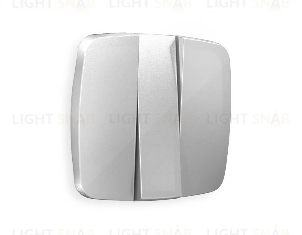 Лицевая панель OMEGA (Серебро глянец) для 3-клавишных выключателей QUANT OP4050 OP4050