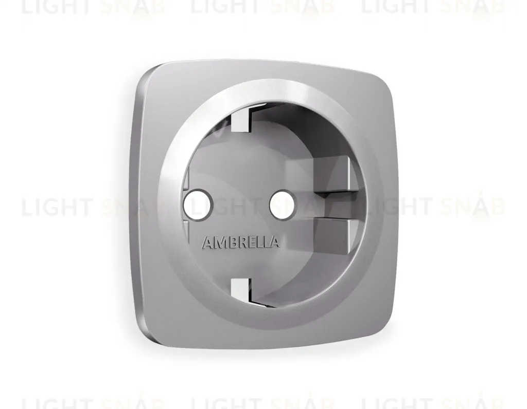 Лицевая панель OMEGA (Сталь матовый) для электрической розетки с заземлением QUANT OP5060 OP5060