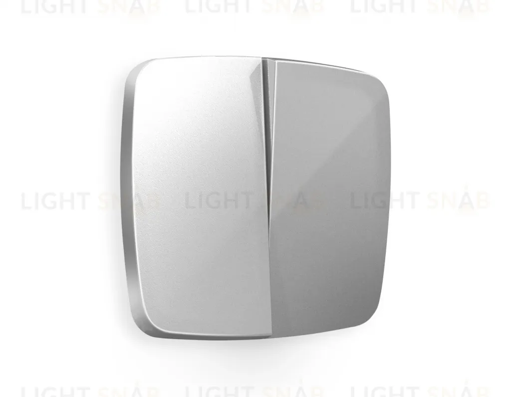 Лицевая панель OMEGA (Серебро глянец) для 2-клавишных выключателей QUANT OP4030 OP4030