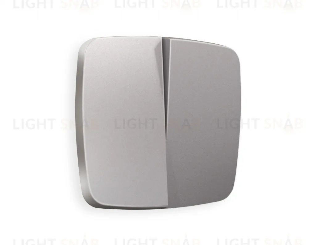 Лицевая панель OMEGA (Сталь матовый) для 2-клавишных выключателей QUANT OP5030 OP5030