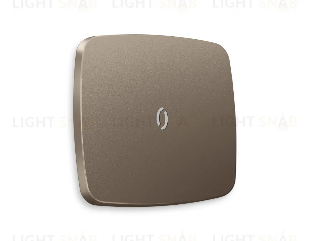 Лицевая панель OMEGA (Темная бронза матовый) для 1-клавишных выключателей с подсветкой QUANT OP6320 OP6320