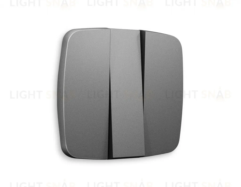 Лицевая панель OMEGA (Антрацит серый) для 3-клавишных выключателей QUANT OP6550 OP6550