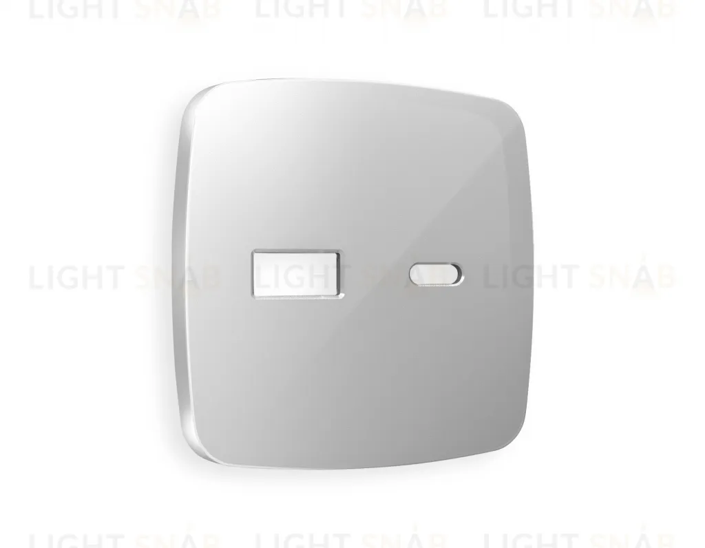 Лицевая панель OMEGA (Серебро глянец) для розетки 2USB тип A+C QUANT OP4110 OP4110