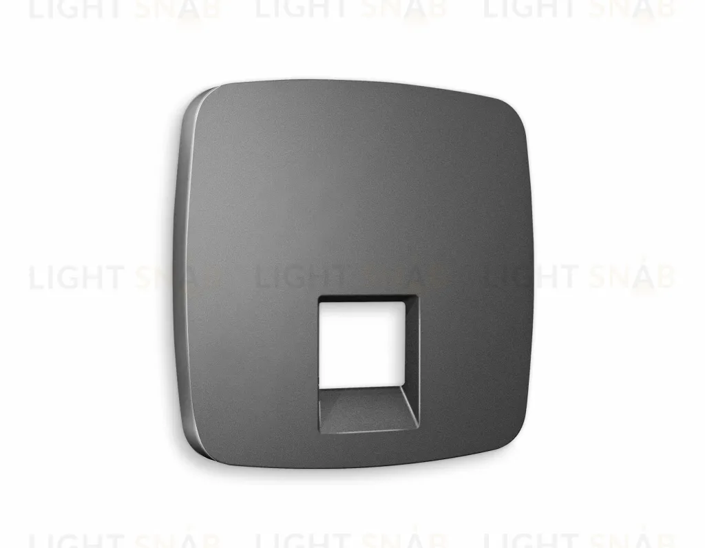 Лицевая панель OMEGA (Антрацит серый) для компьютерной/телефонной розетки RJ-45/RJ-11 QUANT OP6620 OP6620