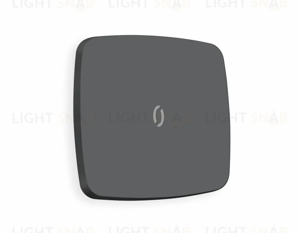 Лицевая панель OMEGA (Графит Мягкое касание) для 1-клавишных выключателей с подсветкой QUANT OP9020 OP9020